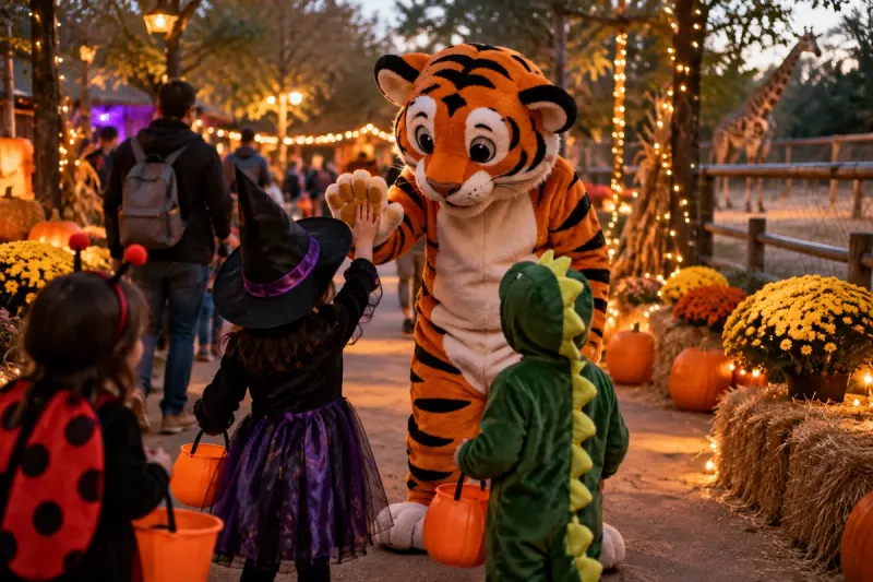 Trick-or-treating, characters and entertainment