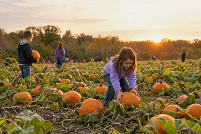 Five-acre family corn maze with 16 game stations, restaurant/vendors, U-pick flowers and pumpkins; Sunday flashlight maze is not haunted.