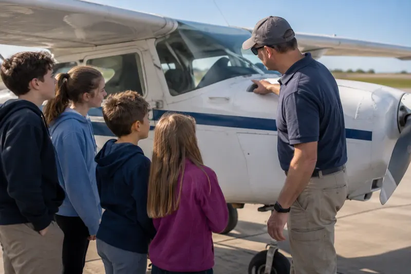 Event scene for Young Eagles — Free Flights for Kids